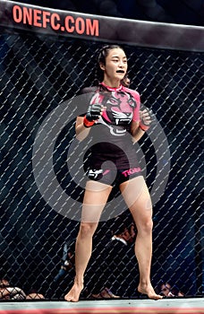 Rika Ishige Ã¢â¬ÅTiny DollÃ¢â¬Â of Thailand in One Championship.